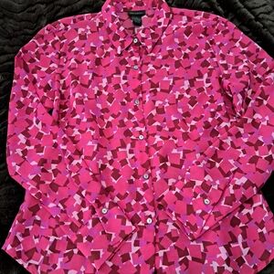 The Limited Pink Geometric Blouse